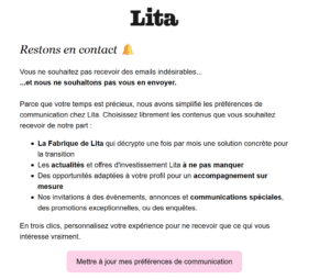 emailing preference center