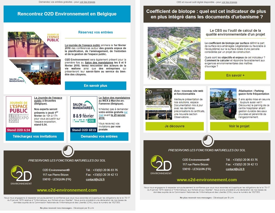 newsletter O2D Environnement