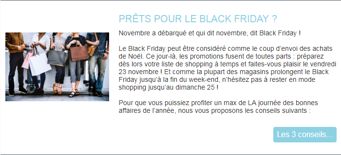 exemple communication black friday