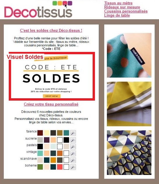 exemple newsletter promo soldes
